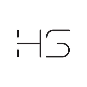 Hs initial letter vector logo icon Stock Illustration