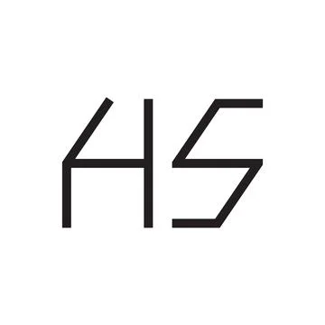 Hs initial letter vector logo icon 스톡 일러스트