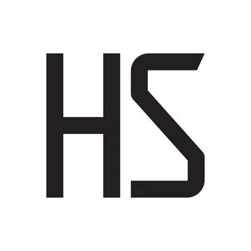 Hs initial letter vector logo icon Ilustração Stock