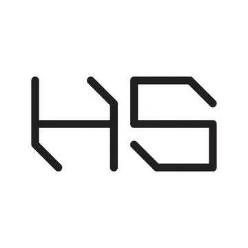 Hs initial letter vector logo icon Ilustração Stock