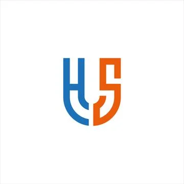 HS Letter monogram Initial Logo Design Template Vector Illustration. HS ele.. Stock Illustration