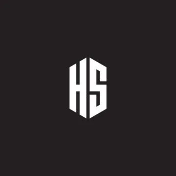 HS Logo monogram with hexagon shape style design template Stock Illustration