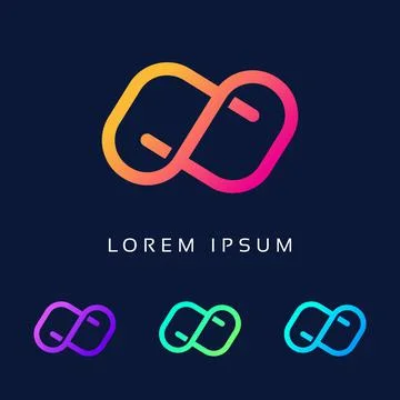 HS Minimal Letter logo design template - Alphabet S H Typography Illustrazione stock