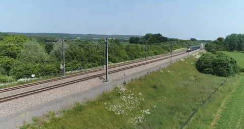 HS1 high speed express train Stock Footage 92909046