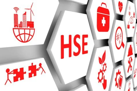 HSE concept cell background 3d illustration Stock Illustration