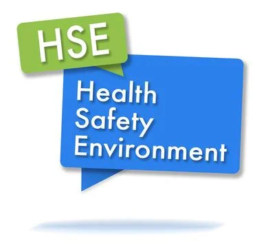 HSE initials in colored bubbles HSE initials in two colored green and blue... Foto stock