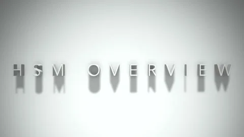 Hsm overview 3D title animation white text on a white background Stock Footage 299823292