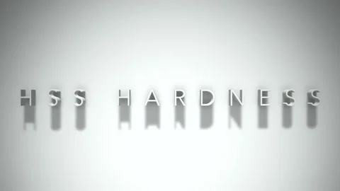 Hss hardness 3D title animation white text on a white background 스톡 동영상 299647123
