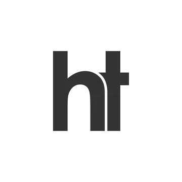HT creative geometric initial based modern and minimal logo. Letter h t tre.. Stock Illustration