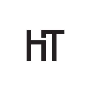 Ht initial letter vector logo Illustrazione stock