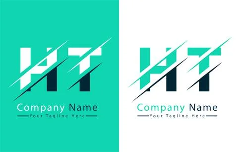 HT Letter Logo Vector Design Template Elements 库存插图