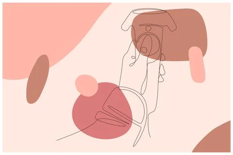 HTC Vive Controller Gripped In Hand Background Vector Stock Illustration