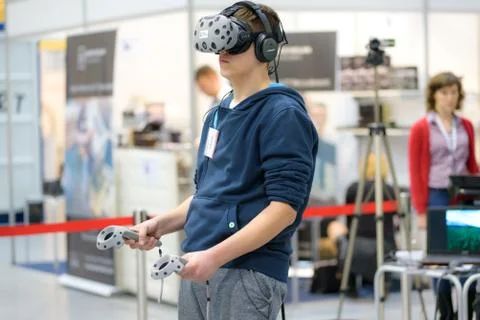 HTC VIVE - Virtual Reality System Stock-Fotos