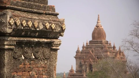 Htilominlo temple in Bagan Vídeos de archivo 114985055