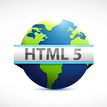 Html 5 globe sign illustration design イラスト素材