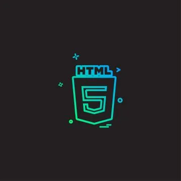 HTML 5 icon design vector イラスト素材