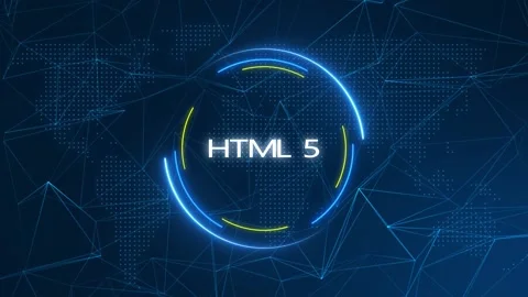 HTML 5 Text Effect Technology Background Stock Footage 262598828