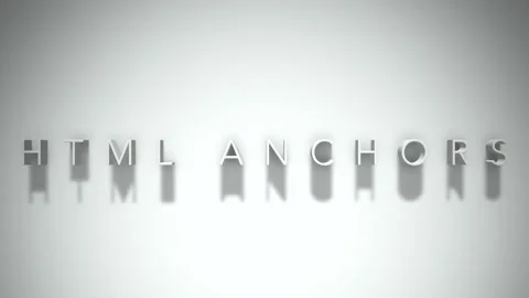 Html anchors 3D title animation white text on a white background Stock Footage 299369082