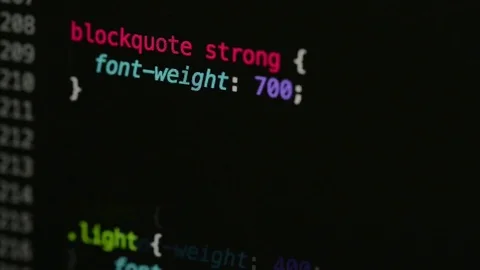 HTML and CSS code developing. Website de... | Stock Video | Pond5