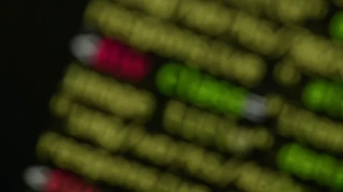 HTML and CSS code developing. Website design code programming on a laptop screen Stock Footage 77679732