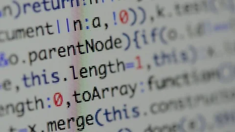 HTML and CSS code developing. Website design code programming on a laptop screen Stock Footage 77729461