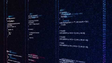 HTML and CSS code developing on dark background, seamless loop. Animation Stock Footage 150859145