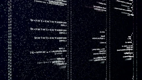 HTML and CSS code developing on dark background, seamless loop. Animation Stock Footage 150859216