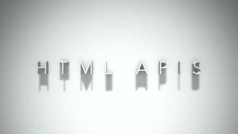 Html apis 3D title animation with shadows on a white background Stock Footage 297018540