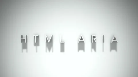 Html aria 3D title animation with shadows on a white background Stock Footage 297268684