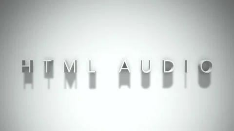 Html audio 3D title animation with shadows on a white background Stock Footage 297018587
