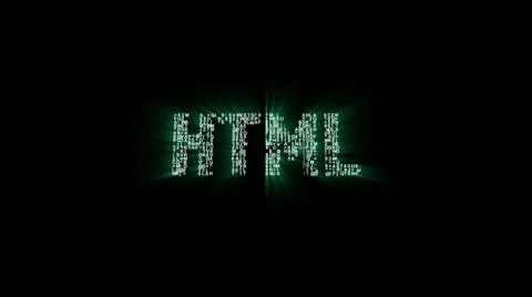 HTML Binary Code Intro Animation Stock Footage 68479307