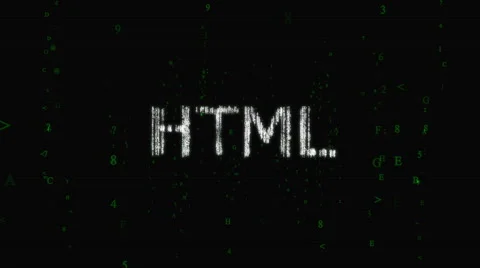 HTML Binary Code Intro Stock Footage 68460301