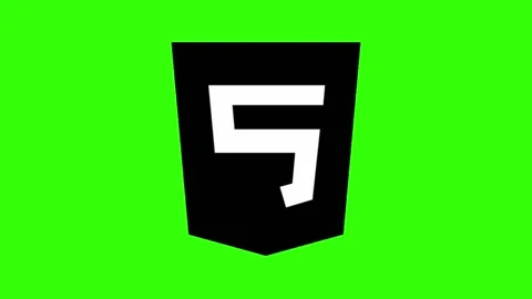 Html black icon background animated, logo symbol, social media, green screen Stock Footage 244152262