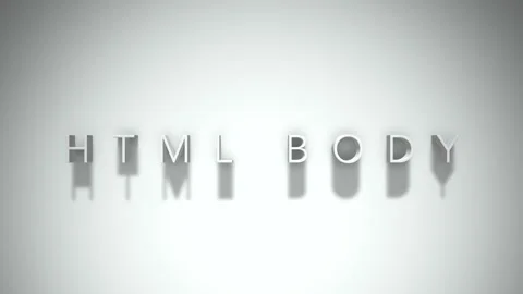 Html body 3D title animation with shadows on a white background Stock Footage 297272870