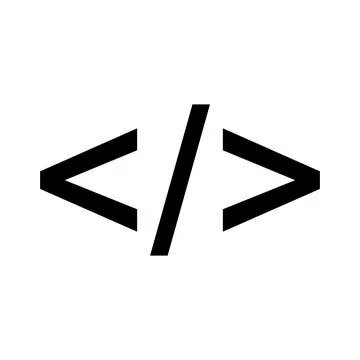 Html brackets icon vector template illustration design Stock Illustration