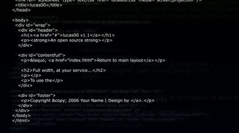 Html Code 1 - HD1080 Stock Footage 11019850