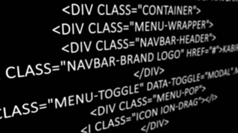 HTML Code Background Stock Footage 65464988