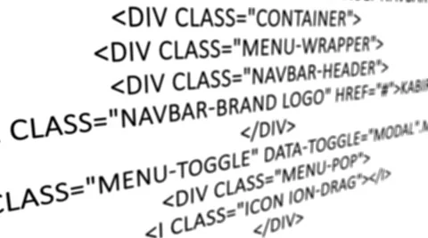 HTML Code Background Stock Footage 65465117