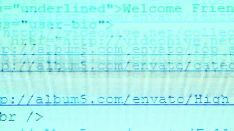 HTML Code Stock Footage 25509529