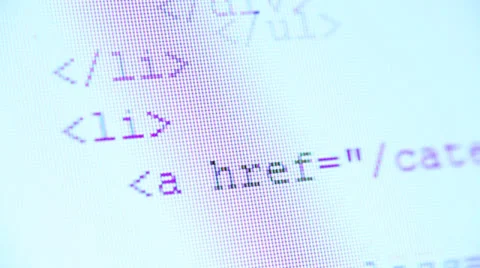 HTML Code Stock Footage 27816459