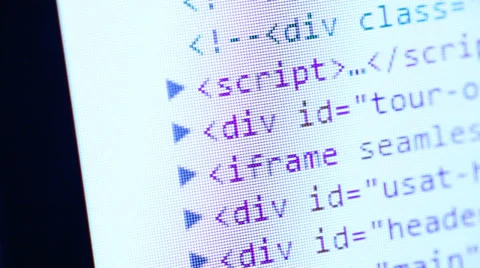 HTML Code Stock Footage 34433799