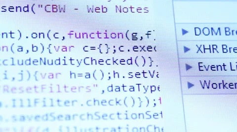 HTML Code Stock Footage 34474507
