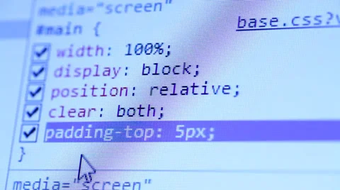 HTML Code Stock Footage 34476800