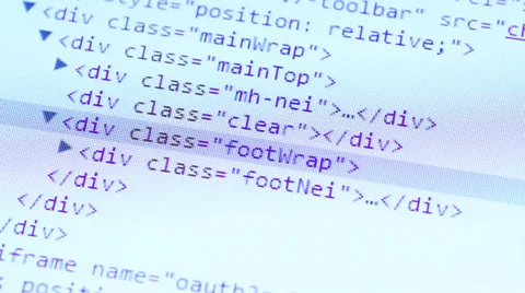 HTML Code Stock Footage 34478000