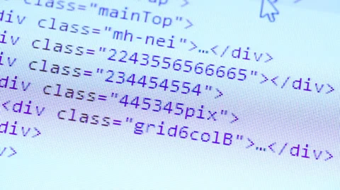 HTML Code Stock Footage 34478647