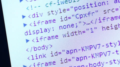 HTML Code Stock Footage 34484723