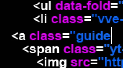 Html code. Stock Footage 52796801