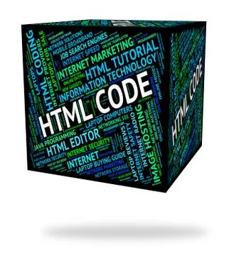 Html Code Means Hypertext Markup Language And Cipher Stock Illustration