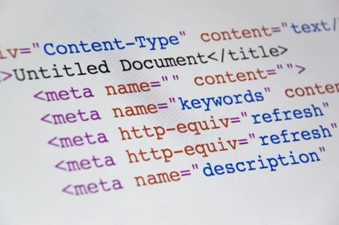 HTML code Stock Photos