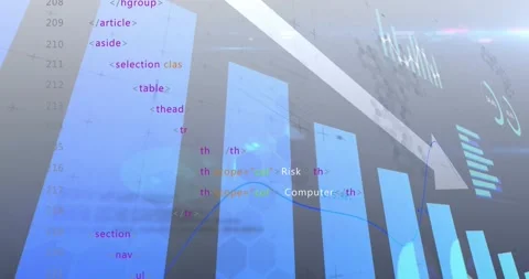 HTML code scrolling in causing bars rising point updating security links Stock Footage 317229419